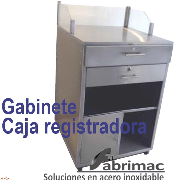 Gabinete en acero para caja registradora fabrimac